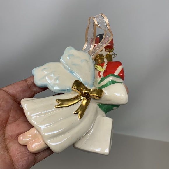 Let’s go shopping ANGEL with gifts Christmas tree ornament decoration used - Picture 9 of 17